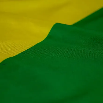 Detalhe do acabamento da bandeira do Acre