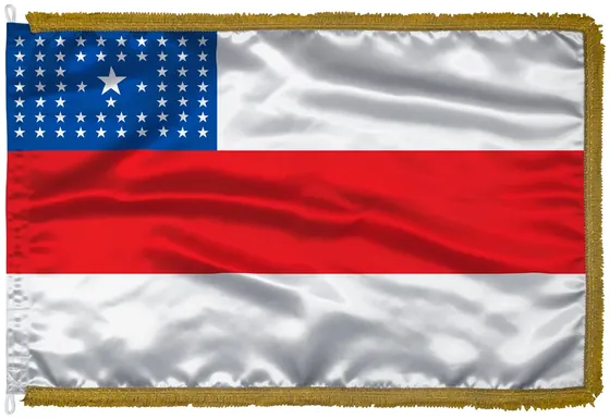 Bandeira do Amazonas em cetim com franja dourada