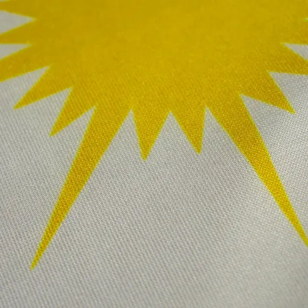 Detalhe do acabamento da bandeira do Tocantins